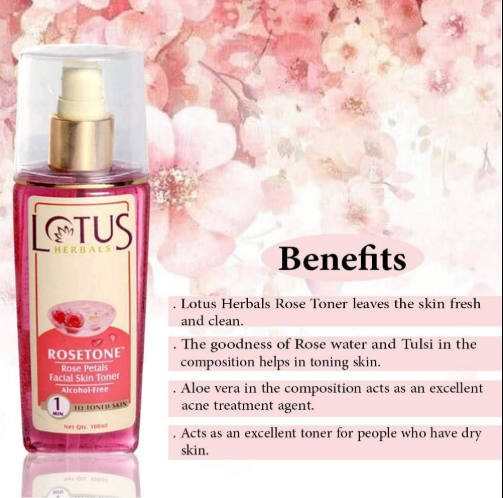 🌹 Lotus Herbals Rosetone Rose Petals Facial Skin Toner – 100ml - Image 5