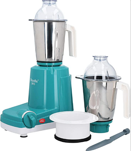 Preethi Trio 500 W Stand Mixer Grinder (MG‑182/08) – 2 Stainless‑Steel Jars & Flexi‑Lid