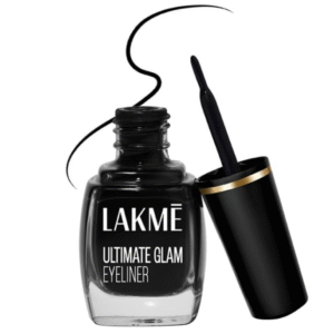 Lakme Ultimate Glam Eyeliner – 9 ml | Semi‑Matte, Waterproof & Highly-Pigmented Precision Tip