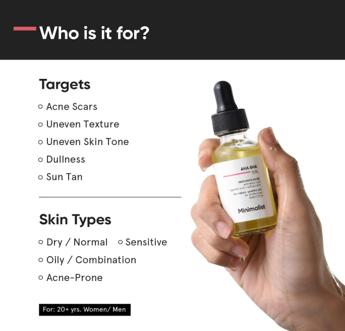 Minimalist AHA 10% + BHA 2% Exfoliating Serum – Glycolic & Salicylic for Smoother Skin (30 ml) - Image 4