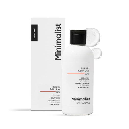 Minimalist 2% Salicylic Acid + LHA Body Wash – Sulfate‑Free Gel for Bumpy, Acne‑Prone Skin (200 ml)
