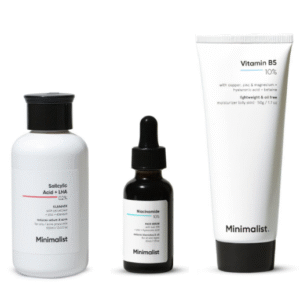 Minimalist Oily Skincare Kit – Face Wash, Niacinamide Serum & Vitamin B5 Moisturizer