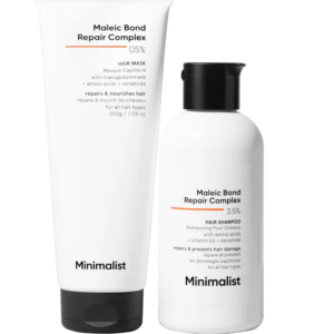 Minimalist Maleic Bond Repair Shampoo& Conditioner Combo– 3.5% Maleic Acid Bond-Repair, Sulfate-Free