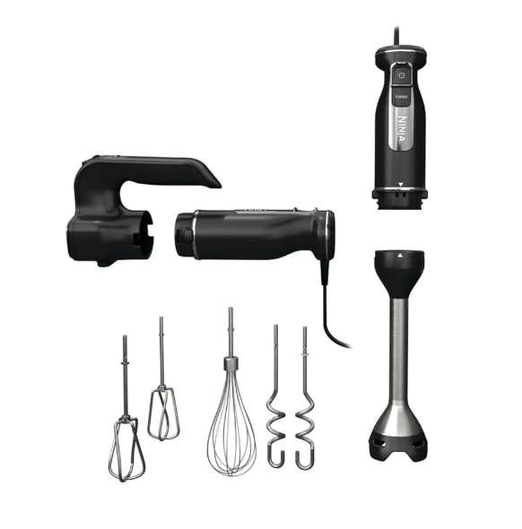Ninja Foodi 3‑in‑1 Hand Blender, Mixer & Chopper – CI100ME, 850 W, Silver/Black