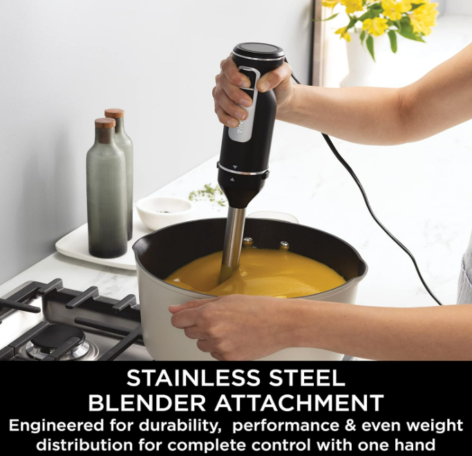 Ninja Foodi 3‑in‑1 Hand Blender, Mixer & Chopper – CI100ME, 850 W, Silver/Black - Image 6