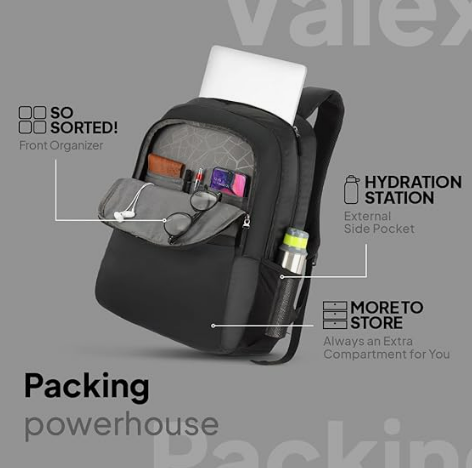 American Tourister Valex 28 L Laptop Backpack – Black - Image 2