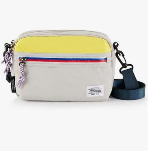 American Tourister Embark Utility Tote – Silver/Yellow - Image 3