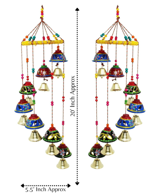 JH Gallery Handcrafted Jali Bells – Decorative Wall / Door Hanging - Image 2