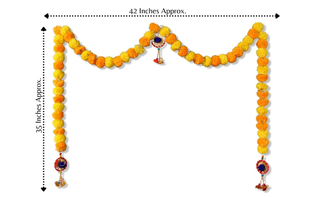 JH Gallery Artificial Marigold Garlands (Door Toran Hanging) - Image 2