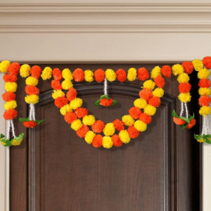 JH Gallery Artificial Marigold Garlands – Vibrant Floral Decor for Festivals & Weddings