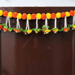 JH Gallery Artificial Marigold Garlands – Vibrant Floral Decor for Festivals & Weddings