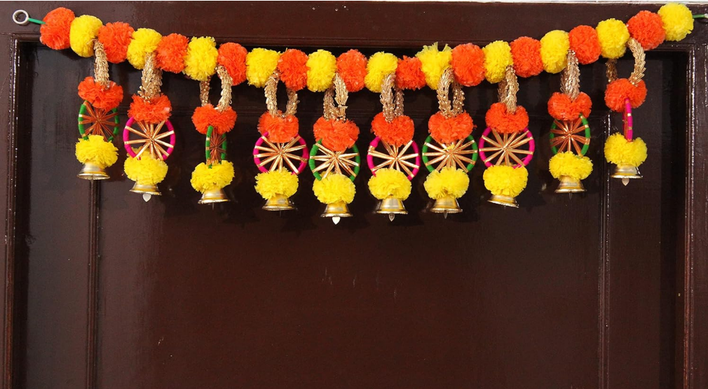 JH Gallery Artificial Marigold Garlands – Beautiful Festive Decor for Home & Weddings