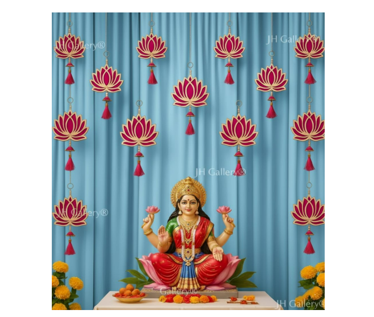 JH Gallery Lotus Hangings – Decorative Wall / Temple Hanging