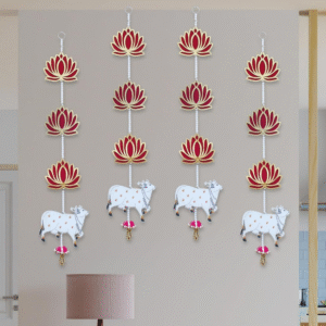 JH Gallery Lotus Pichwai Hanging – Traditional Indian Wall & Door Decor