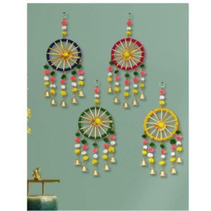 JH Gallery Handmade Colorful Wall and Door Hangings – Set of 4