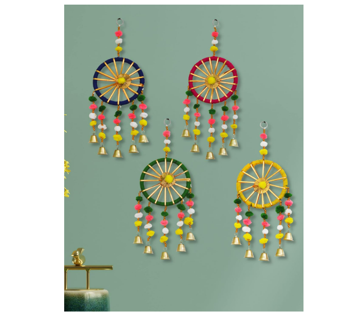 JH Gallery Handmade Colorful Wall and Door Hangings – Set of 4