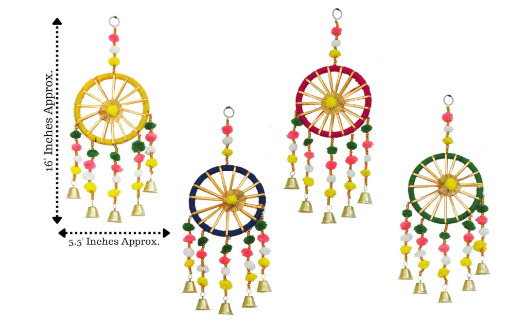 JH Gallery Handmade Colorful Wall and Door Hangings – Set of 4 - Image 2