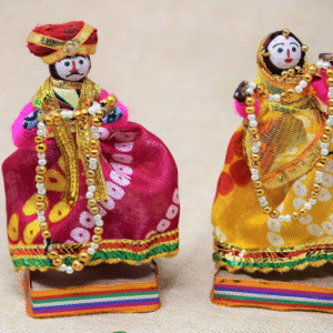 JH Gallery Dulha Dulhan Figurines – Handcrafted Rajasthani Couple Showpiece