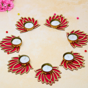 JH Gallery Handcrafted Tealight Decoration – Multicolor, Traditional Home Decor