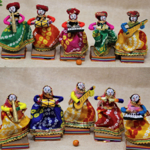 JH Gallery Rajasthani Musician Puppets Set – 10 (5 Male + 5 Female)