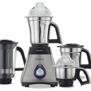 Preethi Steele Supreme MG-208 – 750 W 4-Jar Mixer Grinder with Steel Finish