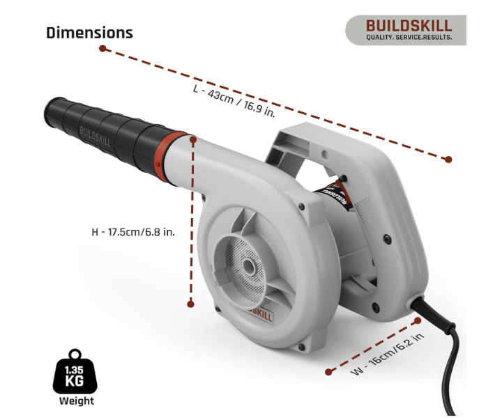 BUILDSKILL Air Blower 575W – High-Speed Copper Motor Portable Blower - Image 3