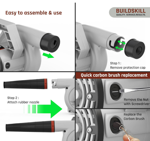 BUILDSKILL Air Blower 575W – High-Speed Copper Motor Portable Blower - Image 5