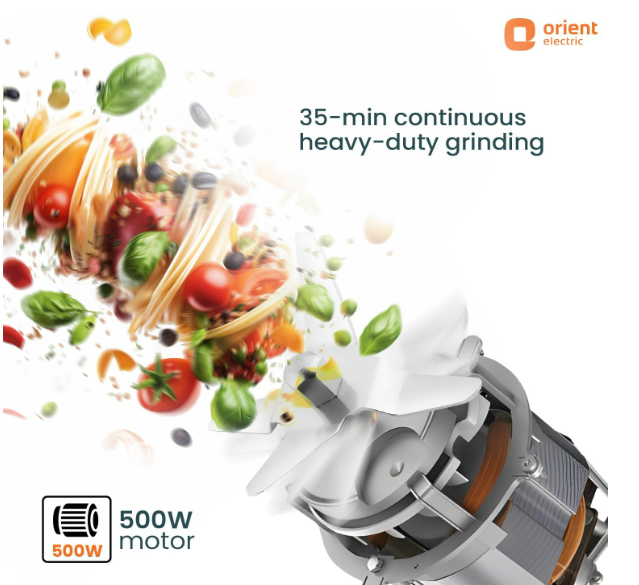 Orient Electric Kitchen Kraft MGKK50B3 500 W Mixer Grinder – 3-Jar Stainless Steel Grinder - Image 4
