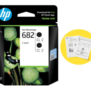 HP 682 Black Original Ink Cartridge 2-Pack – Genuine HP Ink Advantage Combo Pack for High-Quality Printing