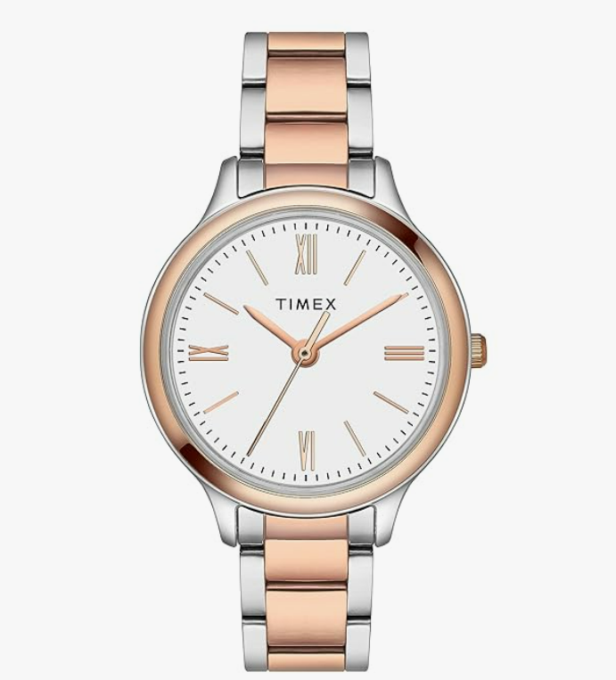 Timex Women's Stainless Steel Analog Watch with Silver Bracelet – Elegant Quartz Wrist Watch